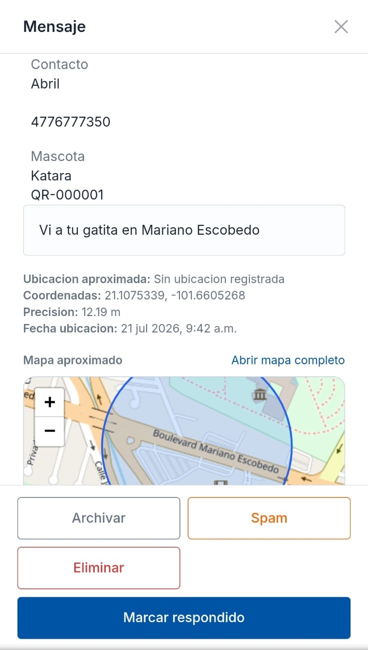 Bandeja de mensajes recibidos